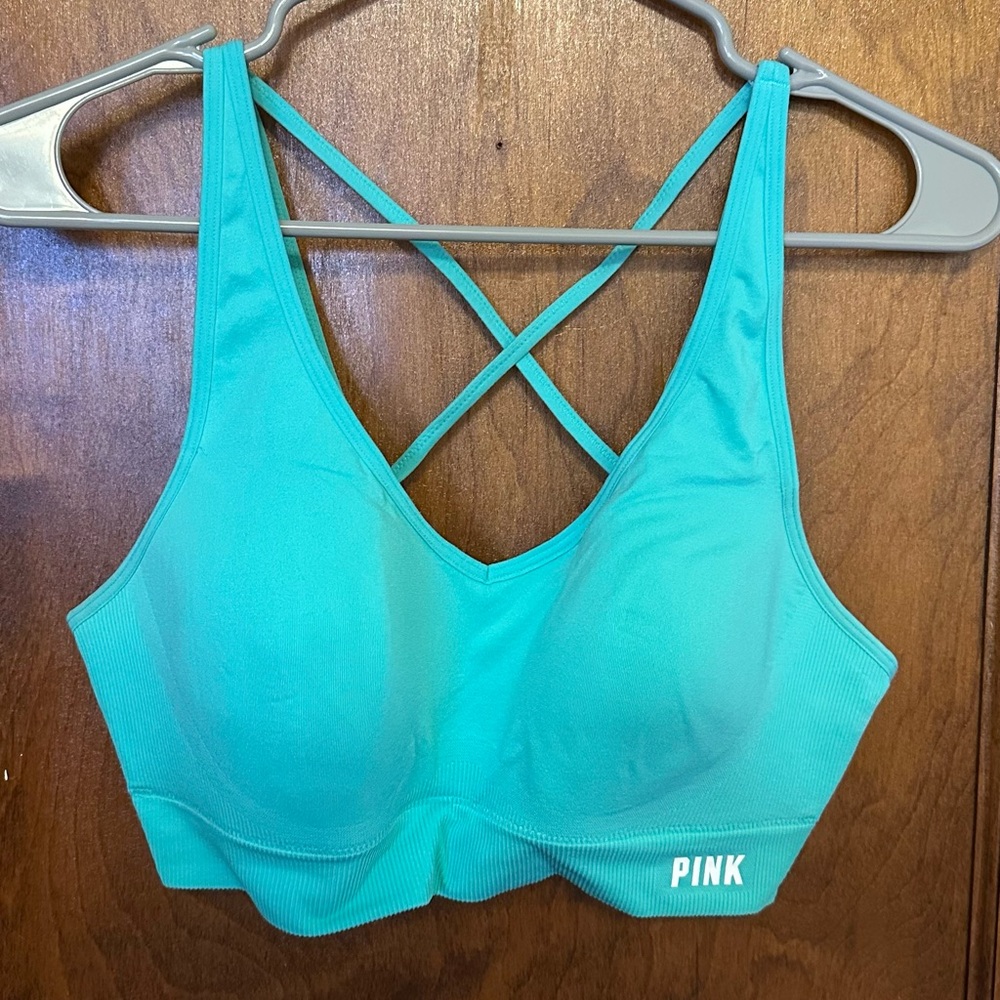 PINK Victoria's Secret Turquoise Sports Bra